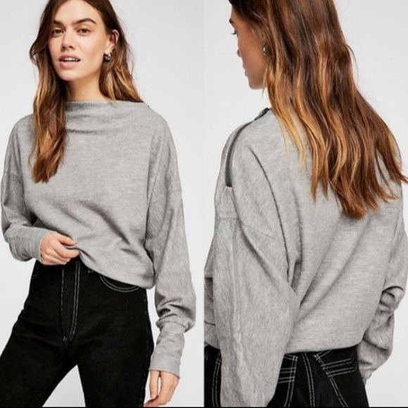Free People Sweaters - We The Free Nikala Shoulder Zip Sweater
